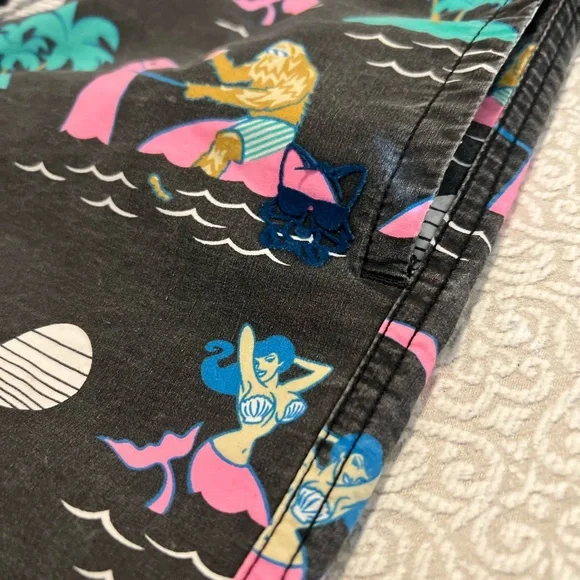 Party Pants Men’s Swim Trunks Novelty Print Board Shorts Beach Tropical Y2K - Picture 3 of 11